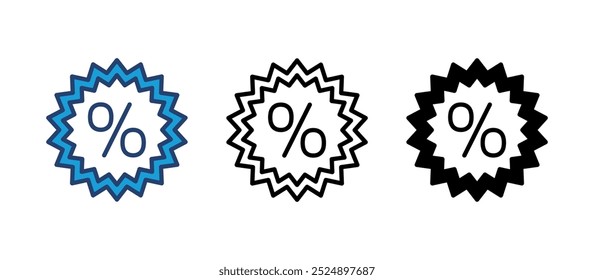 Vector de icono de descuento. Icono de etiqueta de descuento. 