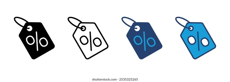 Vector de icono de descuento. Icono de etiqueta de descuento. 