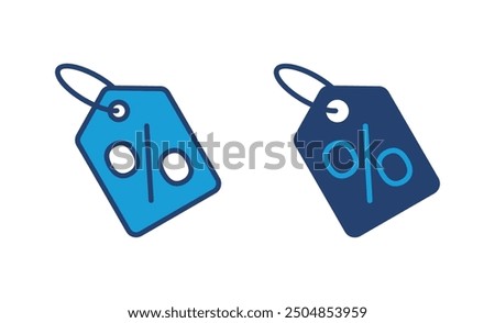 Discount icon vector. Discount tag icon. 