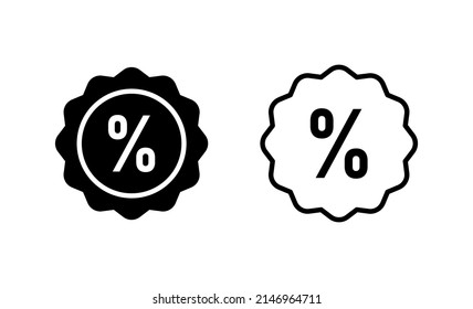 Discount icon vector. Discount tag sign and symbol