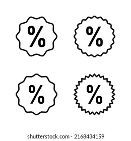 Discount icon vector. Discount tag sign and symbol