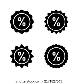 Vector de icono de descuento. Signo de etiqueta de descuento y símbolo