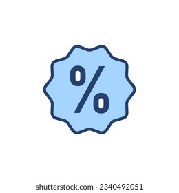 Vector de icono de descuento. Signo de etiqueta de descuento y símbolo
