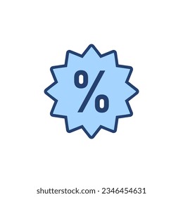 Vector de icono de descuento. Signo de etiqueta de descuento y símbolo