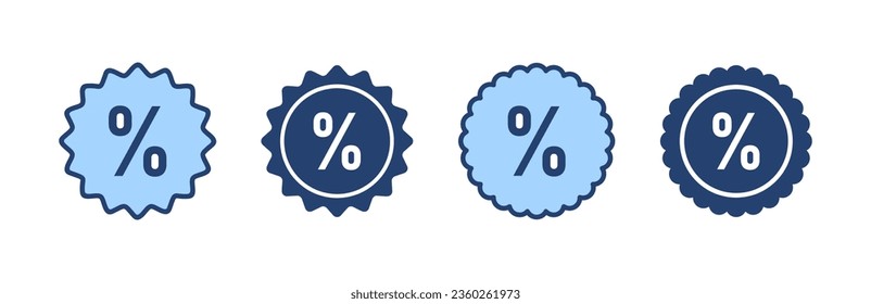 Discount icon vector. Discount tag sign and symbol