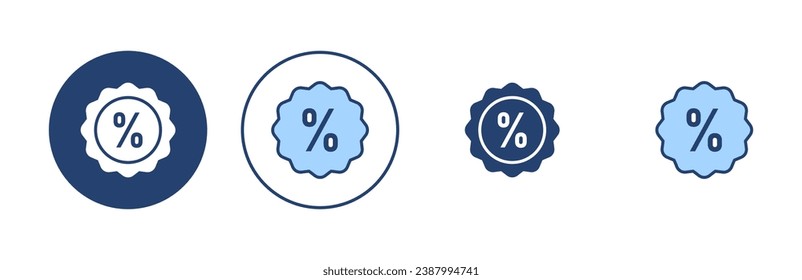 Discount icon vector. Discount tag sign and symbol
