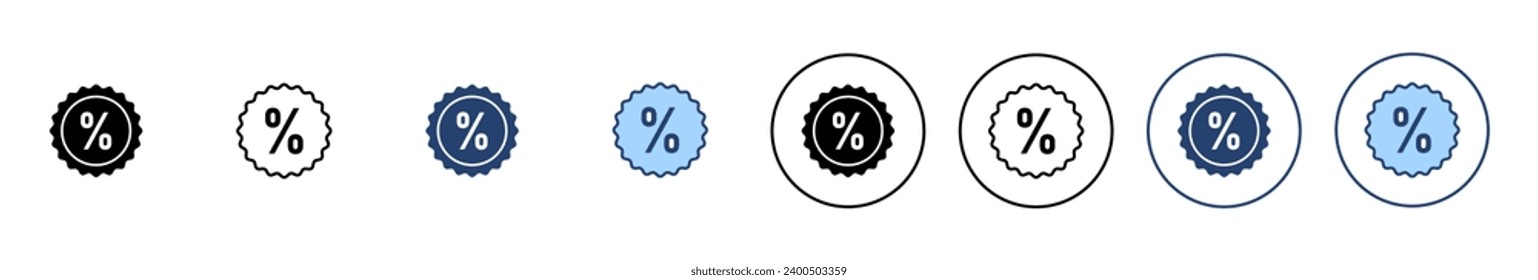 Discount icon vector. Discount tag sign and symbol