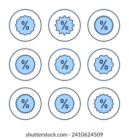 Discount icon vector. Discount tag sign and symbol