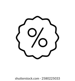 Discount icon vector. Discount tag sign and symbol