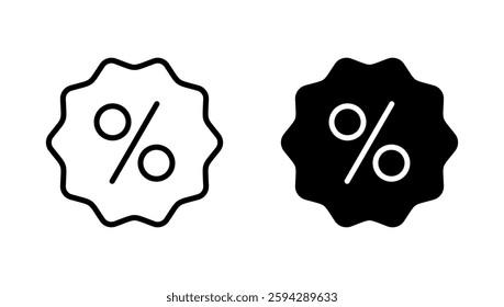 Discount icon vector. Discount tag sign and symbol