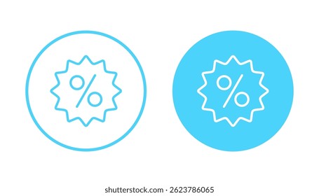 Rabatt-Symbol, Vektor. Rabattmarkierungszeichen und -symbol