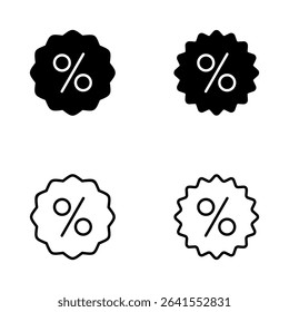 Discount icon vector. Discount tag sign and symbol