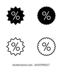 Discount icon vector. Discount tag sign and symbol