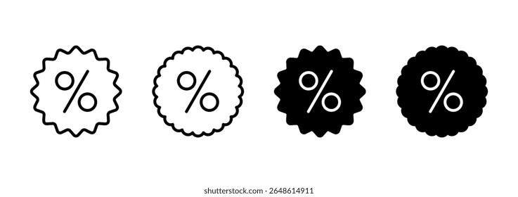 Vector de icono de descuento. Etiqueta de descuento signo y símbolo