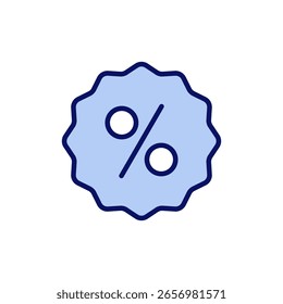 Vector de icono de descuento. Etiqueta de descuento signo y símbolo