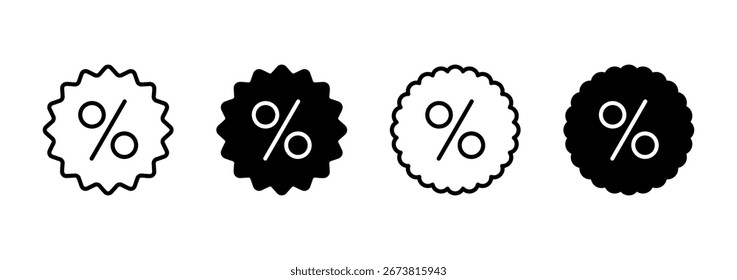 Discount icon vector. Discount tag sign and symbol