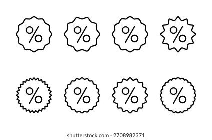 Discount icon vector. Discount tag sign and symbol