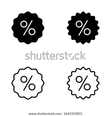 Discount icon vector. Discount tag sign and symbol