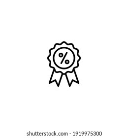 Discount icon vector for web, computer and mobile app