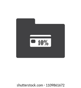 Discount icon vector for web design in a flat style