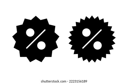 Vector de iconos de descuento para aplicaciones web y móviles. Signo de etiqueta de descuento y símbolo