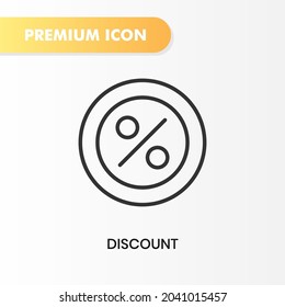 discount icon for your website design, logo, app, UI. Vector graphics illustration and editable stroke. discount icon outline design.