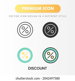 icono de descuento para el diseño de tu sitio web, logotipo, aplicación, interfaz de usuario. Ilustración gráfica vectorial y trazo editable.