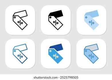 Rabattsymbole mit verschiedenen Designstilen