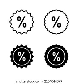 Discount icons vector. Discount tag sign and symbol