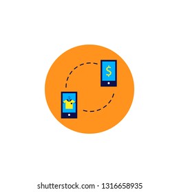 Discount, income, calling icon. Element of color discount signt icon. Premium quality graphic design icon. Signs and symbols collection icon for websites, web design