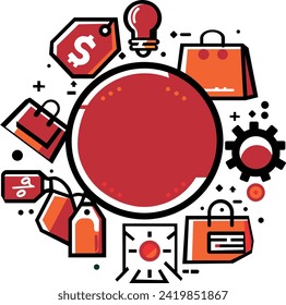 A discount information template with place for logo