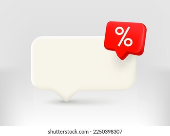 Discount informer with 3d lock icon and copy space. vector illustration