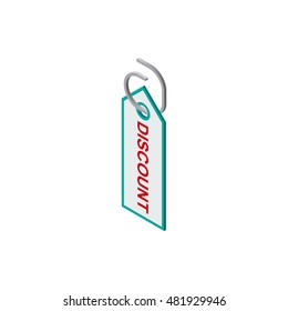 discount isometric icon isolated on white background Created For Mobile, Web, Decor, Print Products, Applications. Vector illustration