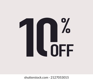 Discount Label up to 10% off. Sale and Discount Price Sign or Icon. Sales Design Template. Shopping and Low Price Symbol. Vector Template Design Illustration