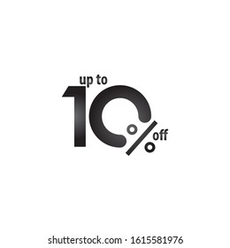 Discount Label up to 10% off Vector Template Design Illustration