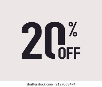 Discount Label up to 20% off. Sale and Discount Price Sign or Icon. Sales Design Template. Shopping and Low Price Symbol. Vector Template Design Illustration