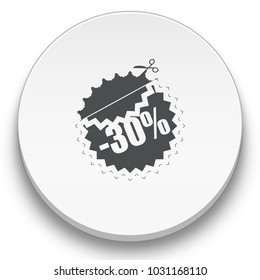 discount label 30% icon