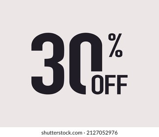 Discount Label up to 30% off. Sale and Discount Price Sign or Icon. Sales Design Template. Shopping and Low Price Symbol. Vector Template Design Illustration