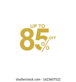 Discount Label up to 85% off Vector Template Design Illustration