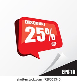 discount label badge 25%