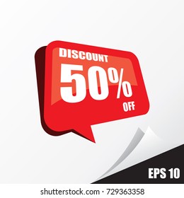 discount label badge 50%