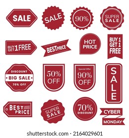 Discount Label Design Tag Vectors 