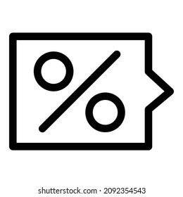 Discount Label Flat Icon Isolated On White Background