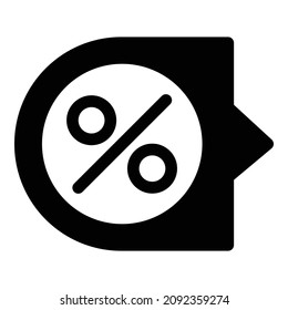 Discount Label Flat Icon Isolated On White Background