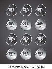 discount label folded sticker