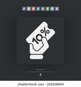 Discount label icon 10%