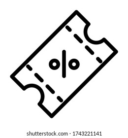 Etiqueta de descuento - vector de línea de icono - iconos de comercio electrónico