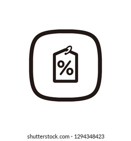 Discount label icon sign symbol