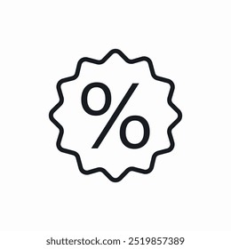 Vector de signo de icono de etiqueta de descuento