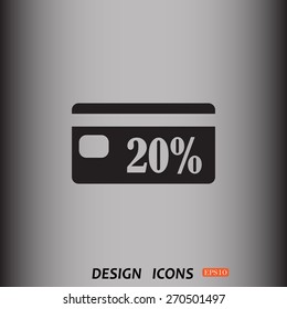 Discount label. icon. vector design